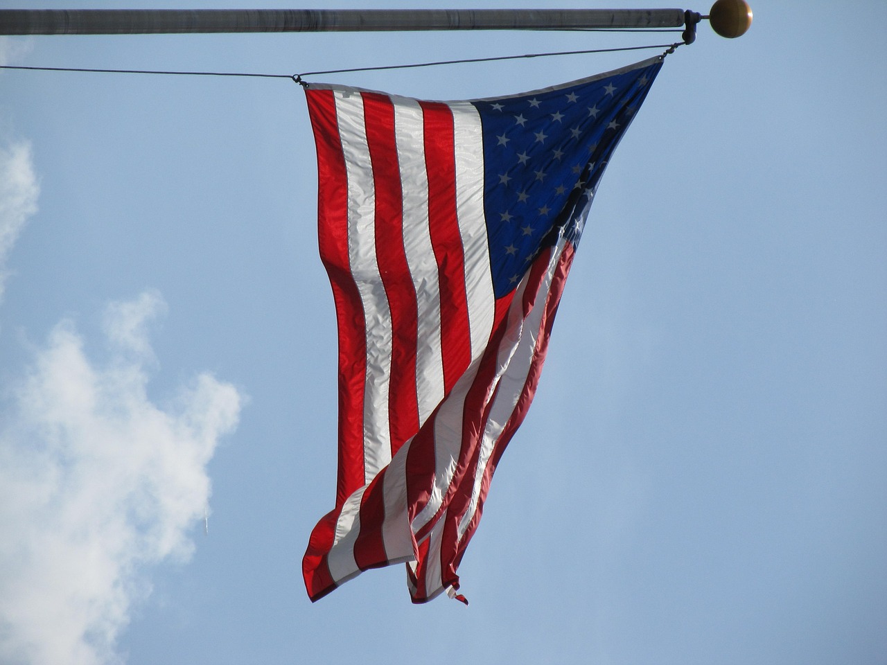 american flag flag flying free photo