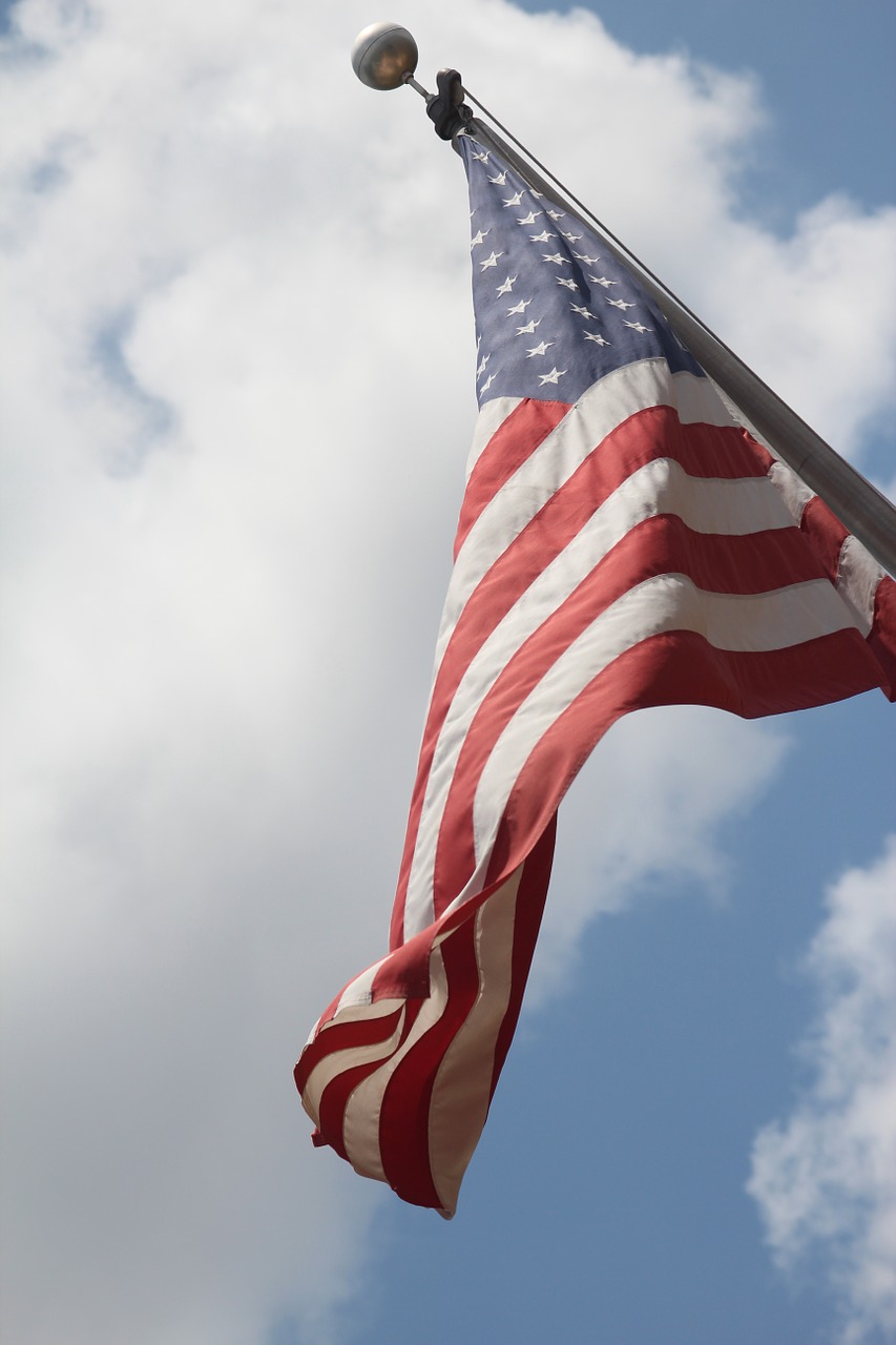 american flag sky flag free photo