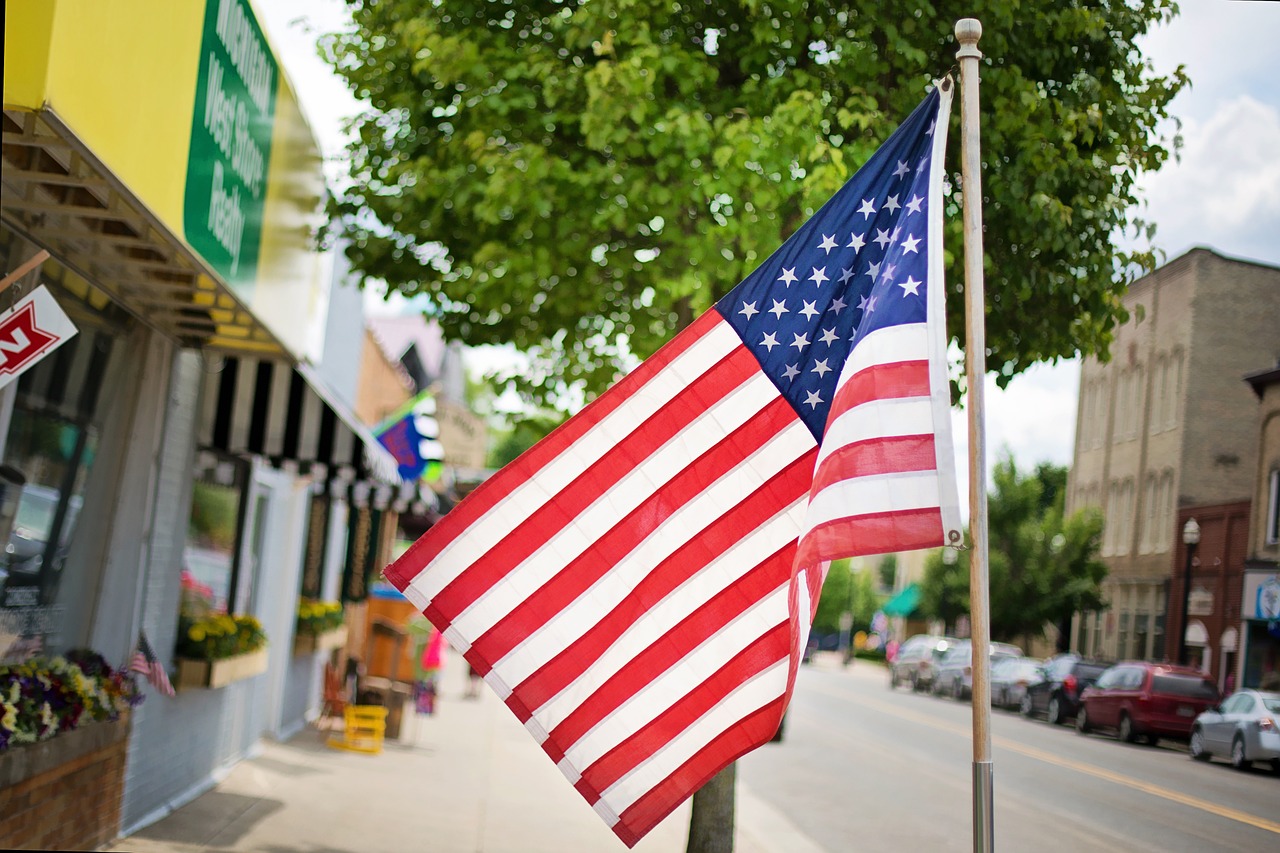 american flag fourth of july vintage free photo