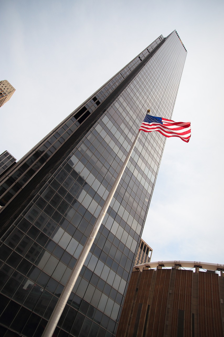 american flag flag building free photo