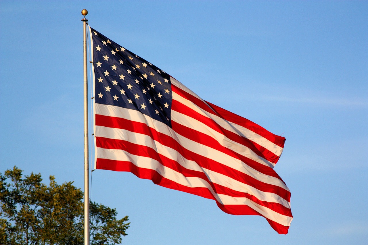 american flag waving flag stars and stripes free photo