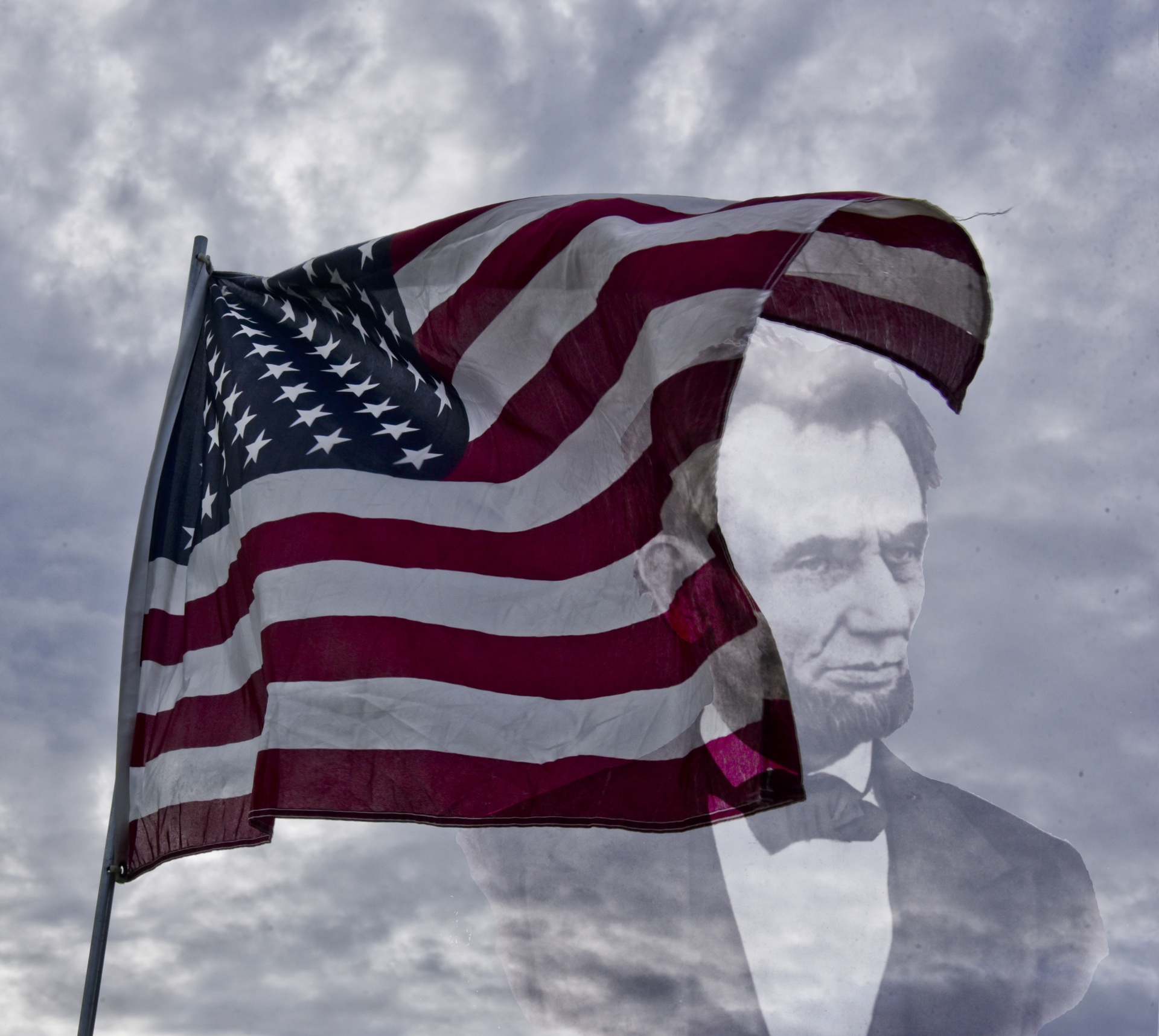 abraham lincoln american flag patriot free photo