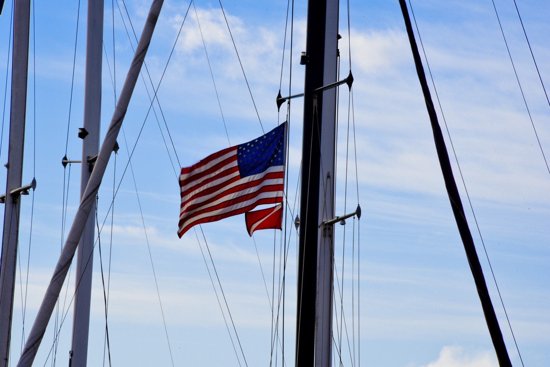 ship flag american free photo