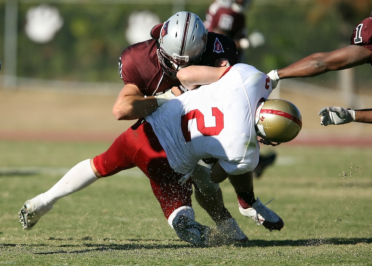 american football quarterback sack tackle free photo