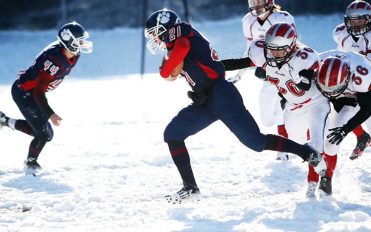 american football snow football free photo