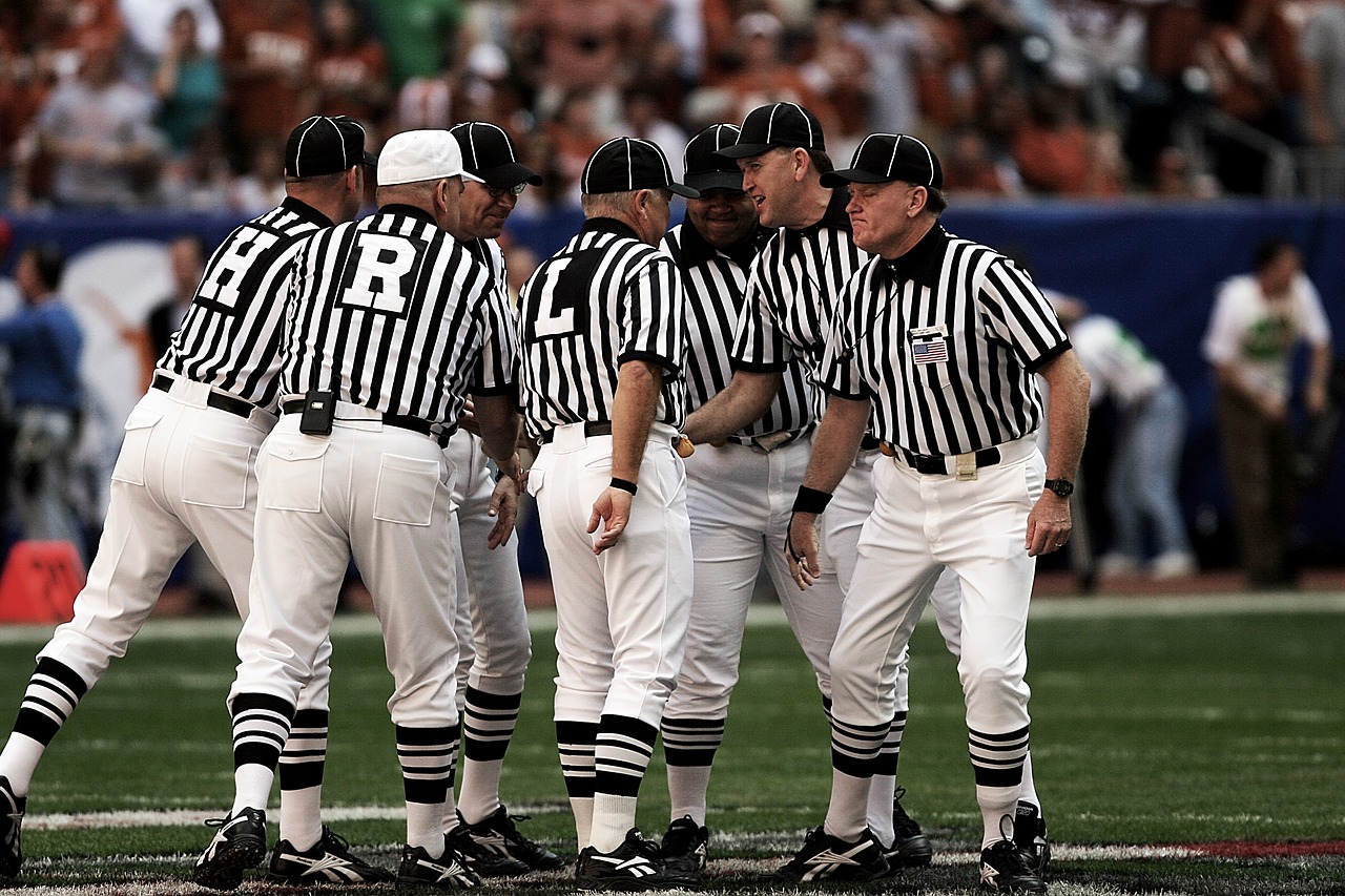 american football referee team free photo