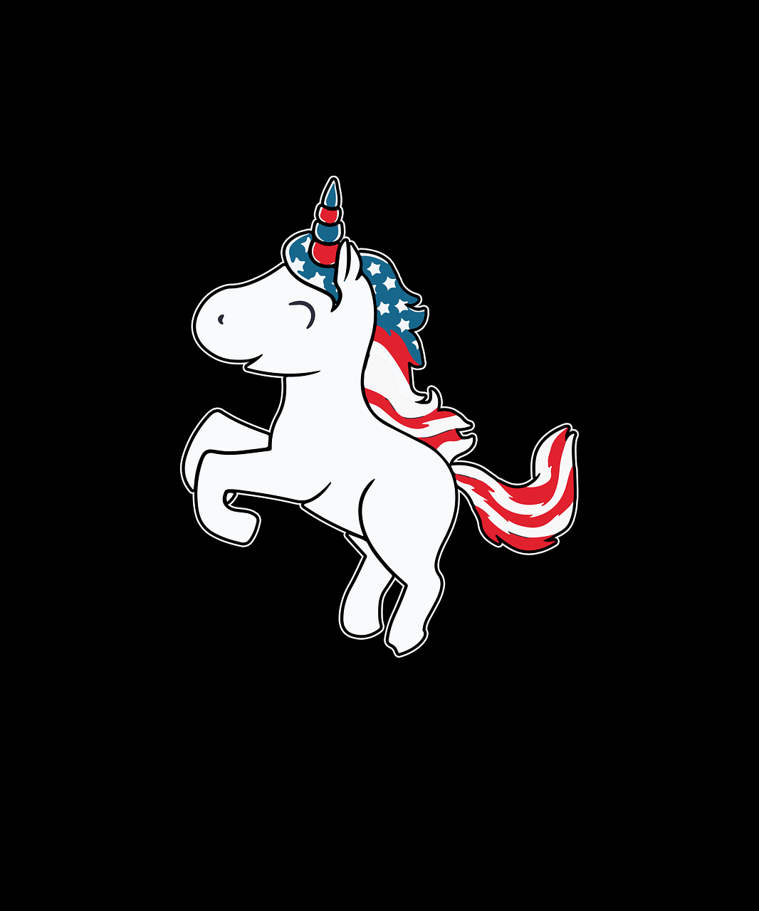 americon  unicorn  american flag free photo