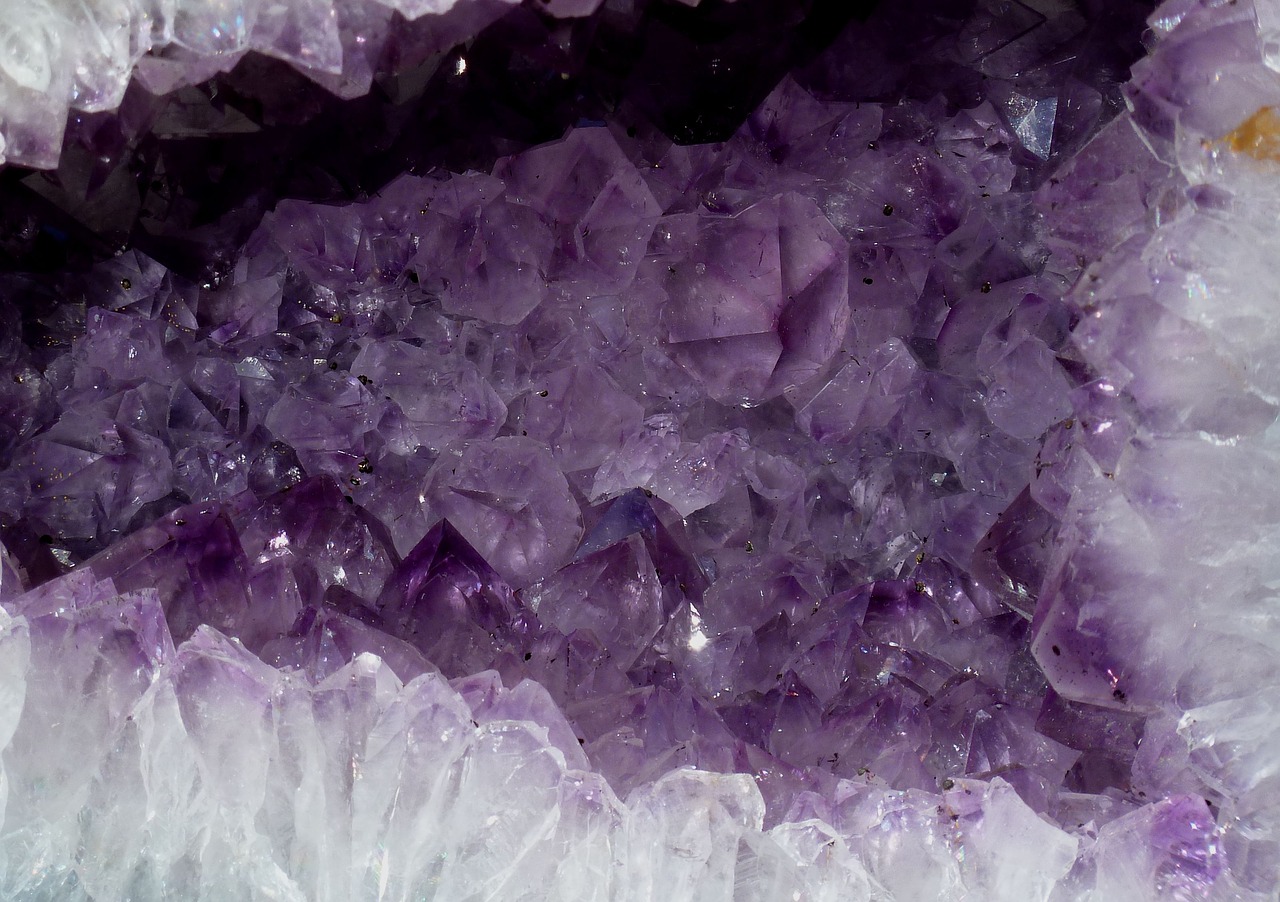 amethyst violet crystal cave free photo