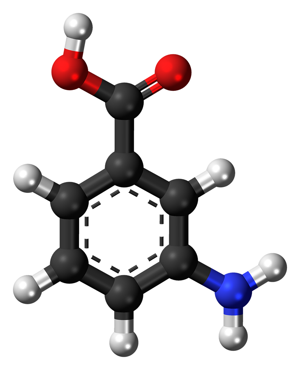 aminobenzoic acid molecule chemistry free photo
