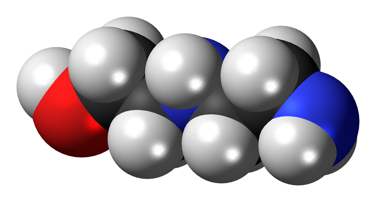 aminoethylethanolamine spacefill model free photo