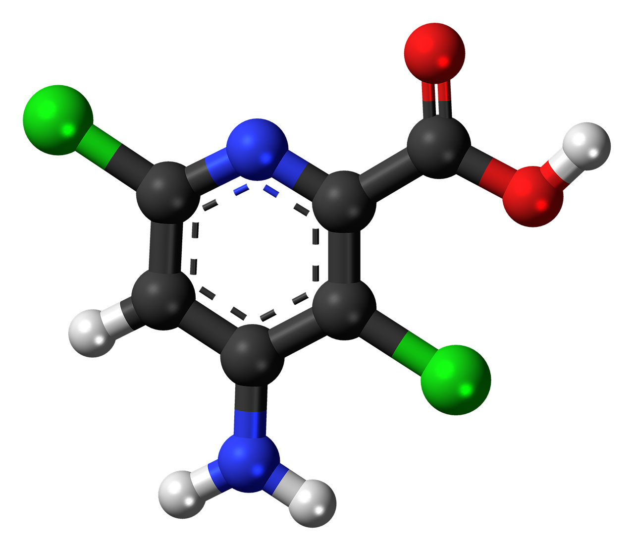 aminopyralid herbicide molecule free photo