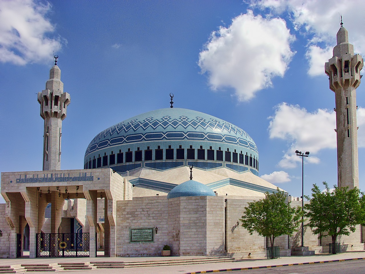 amman jordan blue mosque free photo