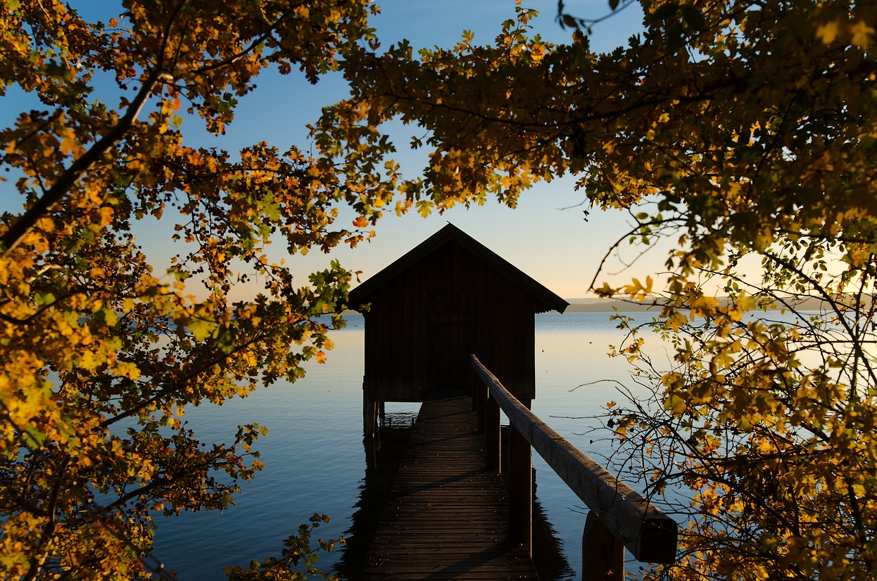 ammersee autumn sunset free photo