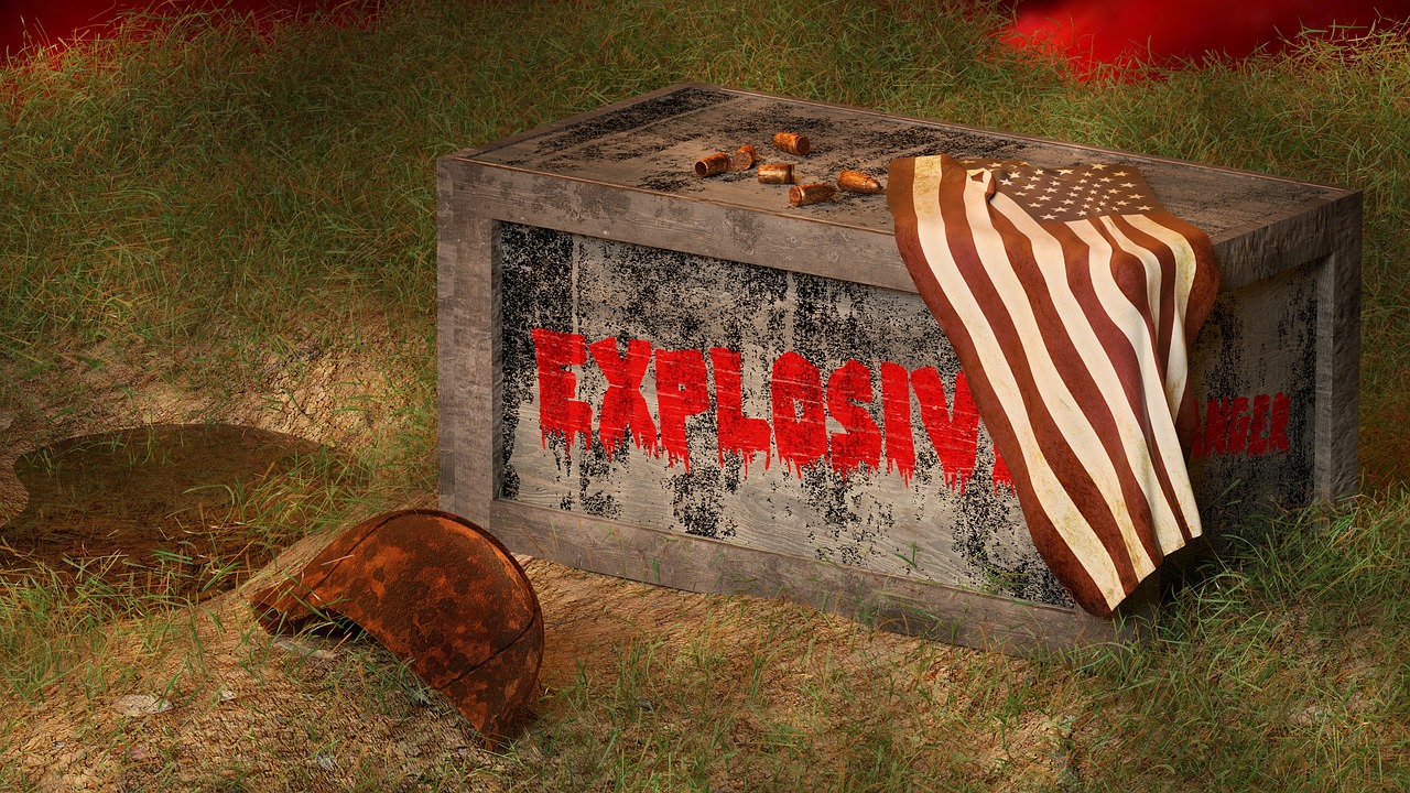 ammunition box flag free photo