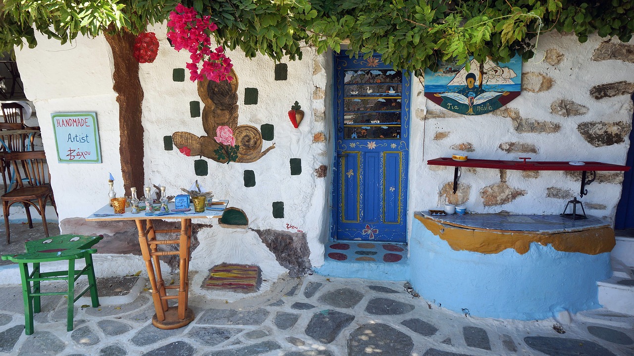 amorgos greek island old town free photo