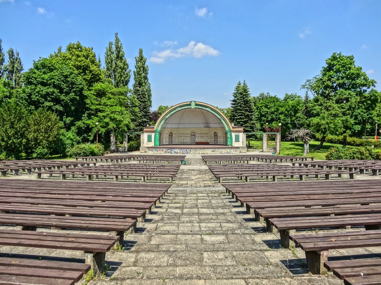amphitheater park ludowy stage free photo