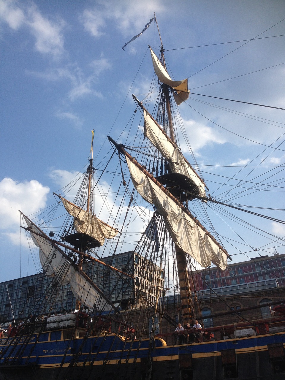 amsterdam three master sailing free photo