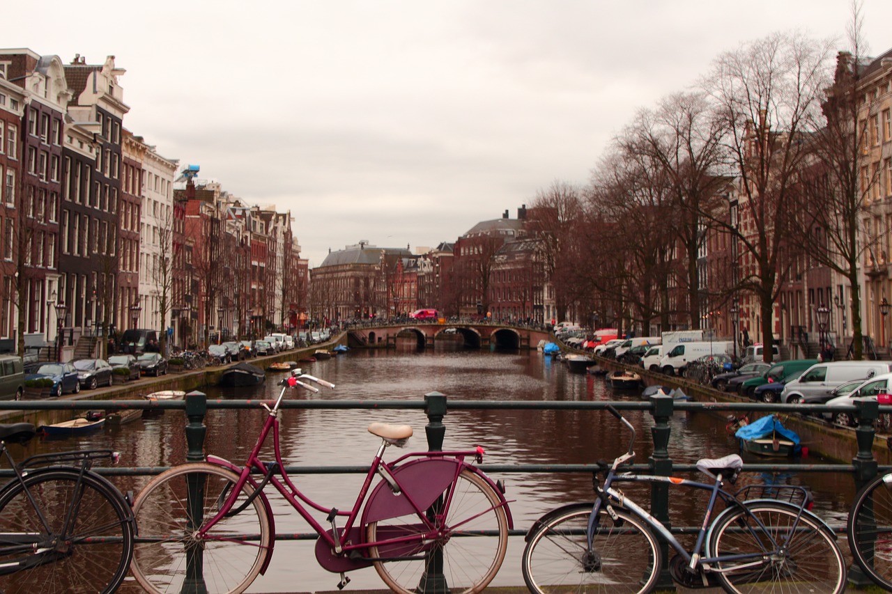 amsterdam bike bicycles free photo