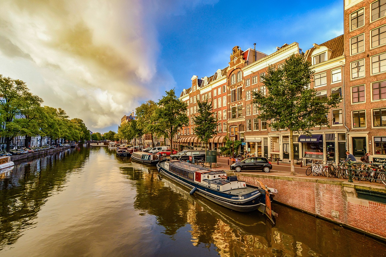 amsterdam canal storm free photo