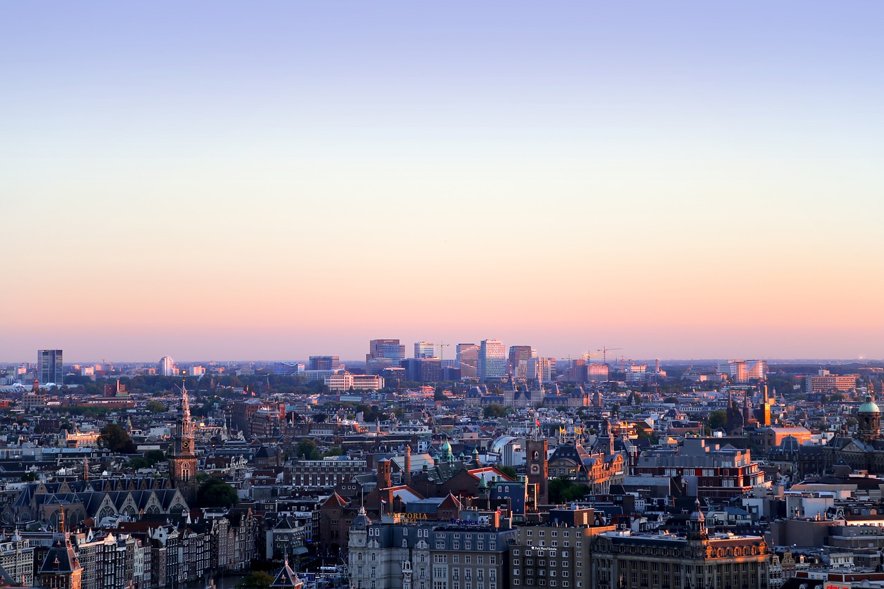 amsterdam city skyline free photo