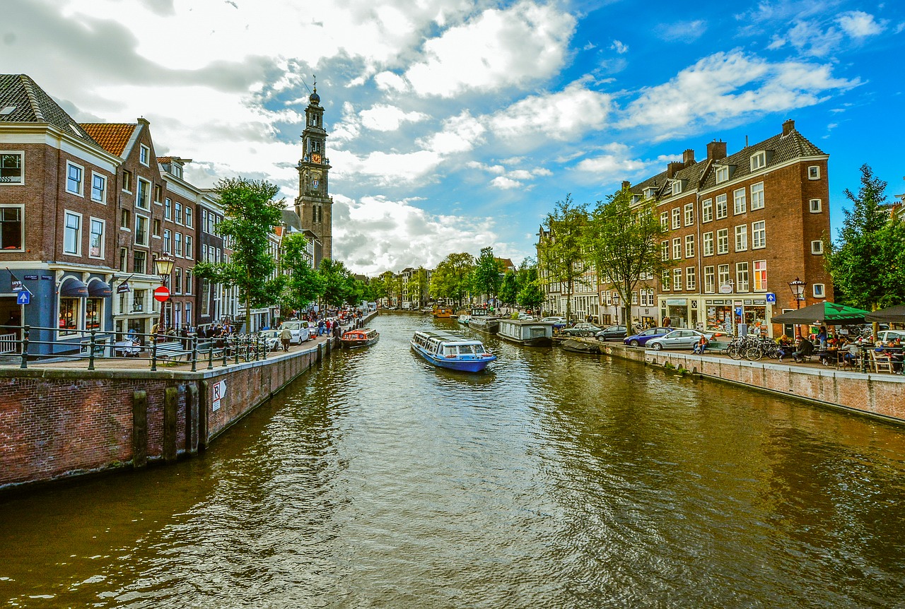 amsterdam canals boat free photo