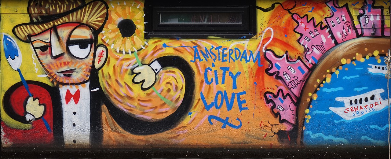 amsterdam graffiti art free photo