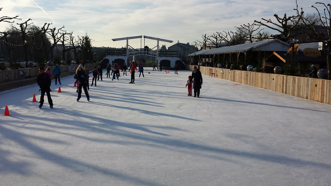 amsterdam ice skating bridge free photo