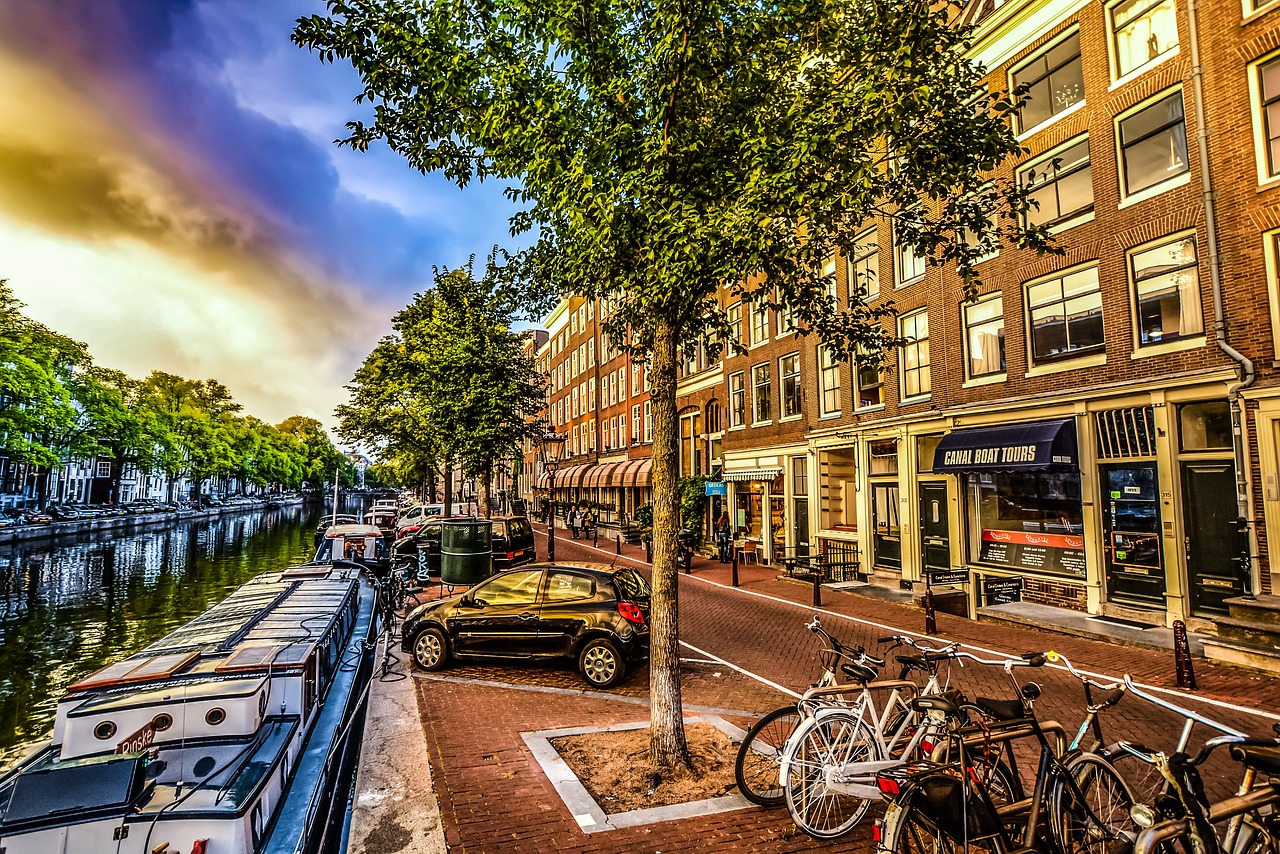 amsterdam canal storm free photo