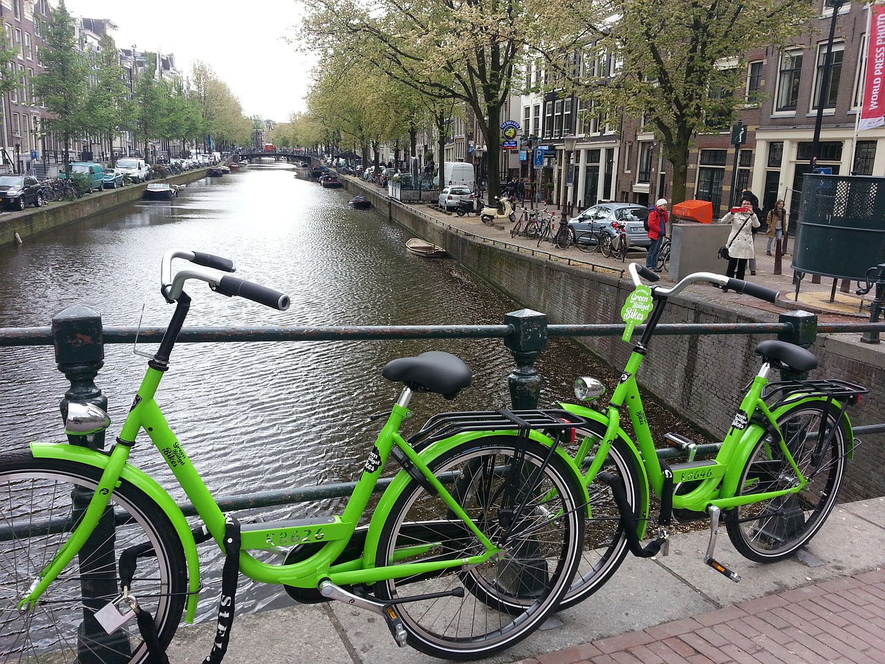 amsterdam bike canal free photo