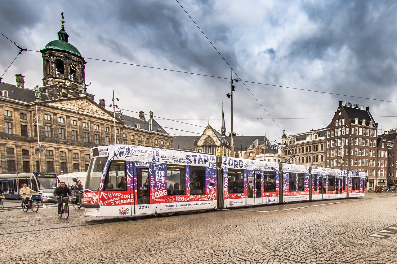 amsterdam trafic bus free photo