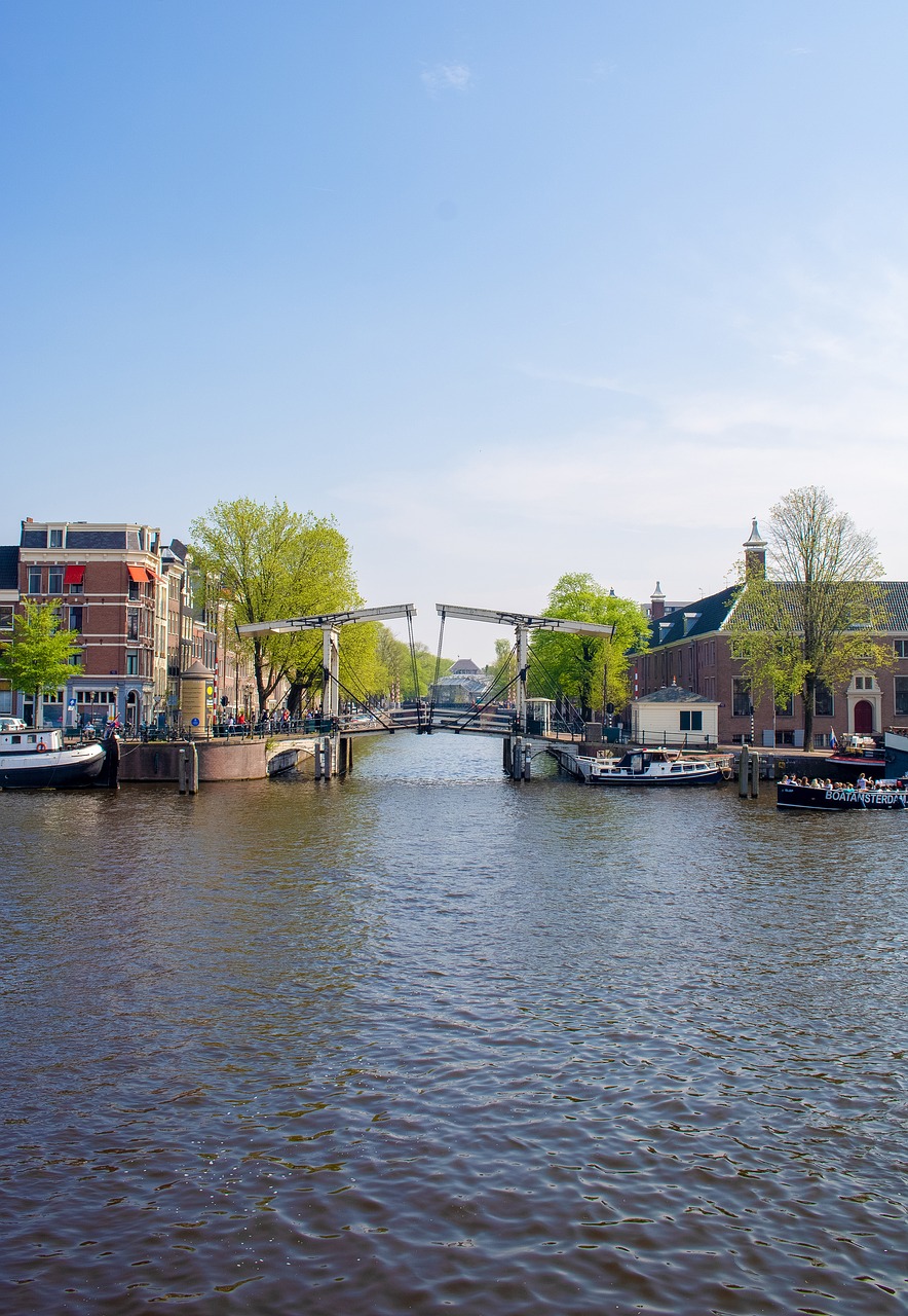 amsterdam  channel  drawbridge free photo