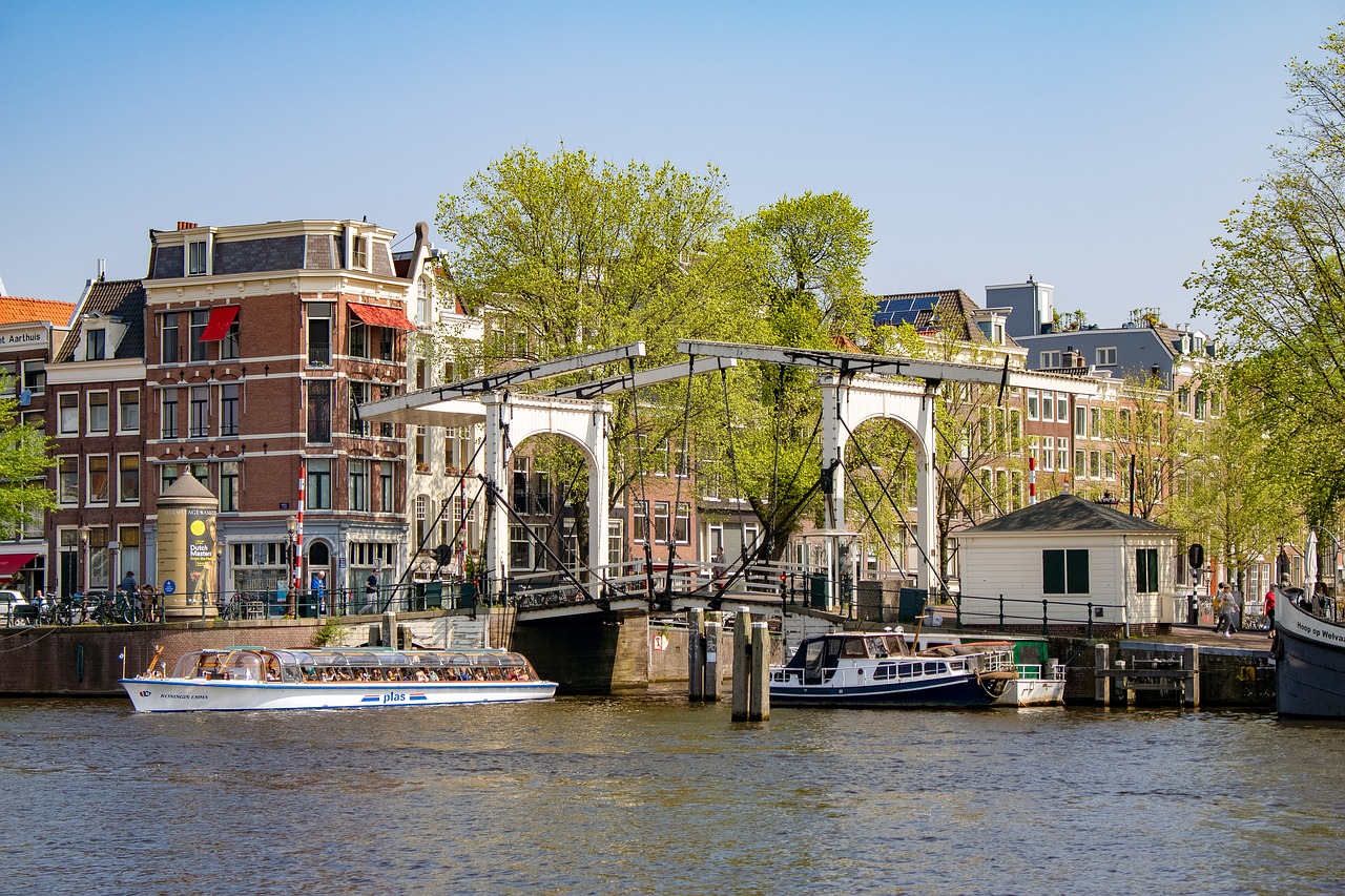 amsterdam  channel  drawbridge free photo