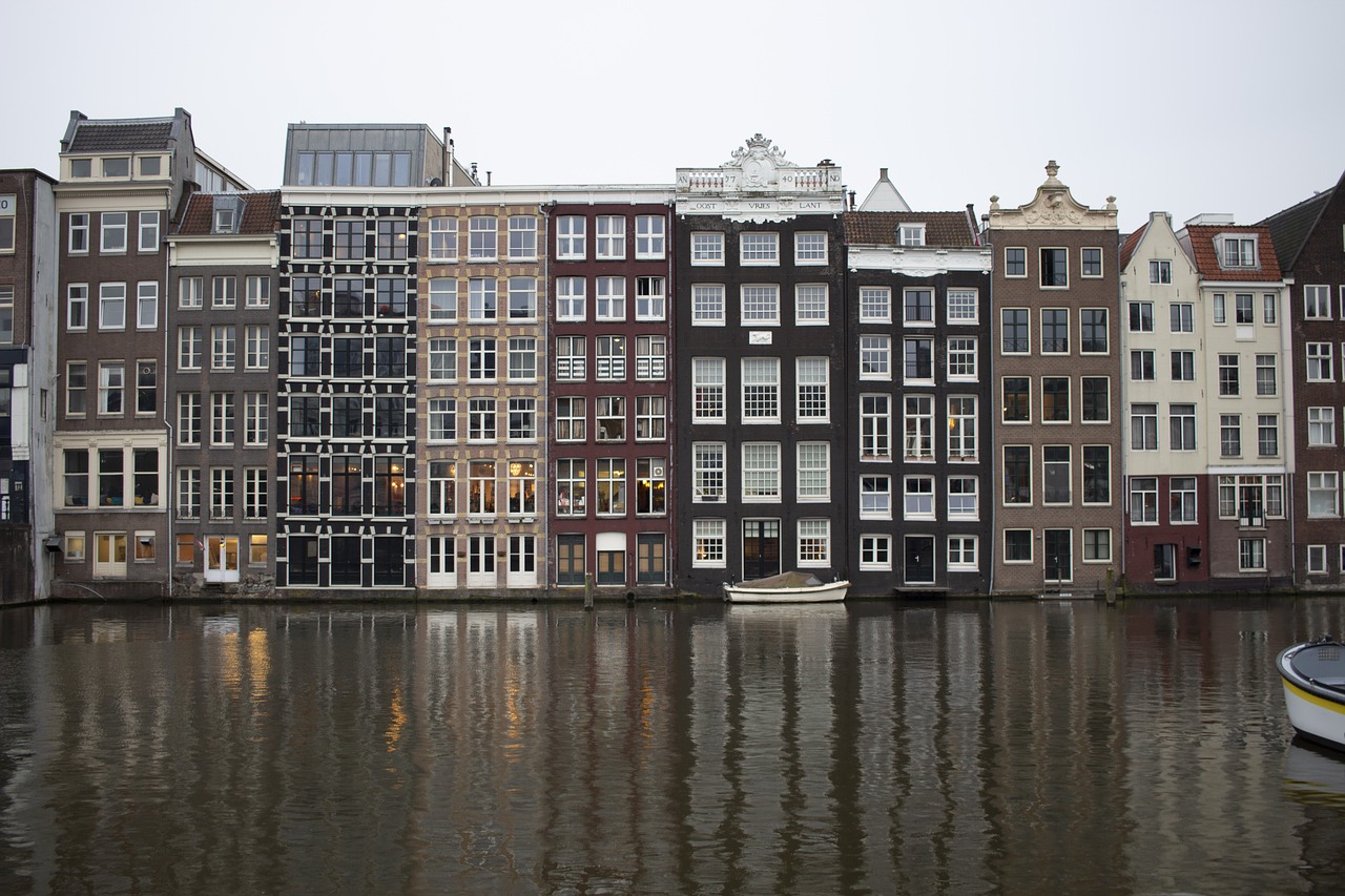 amsterdam  canals  houses free photo