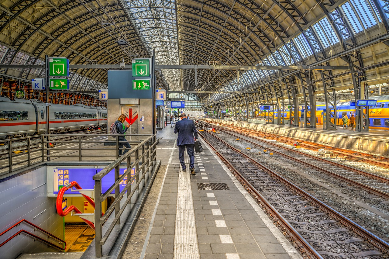 amsterdam  central  train free photo