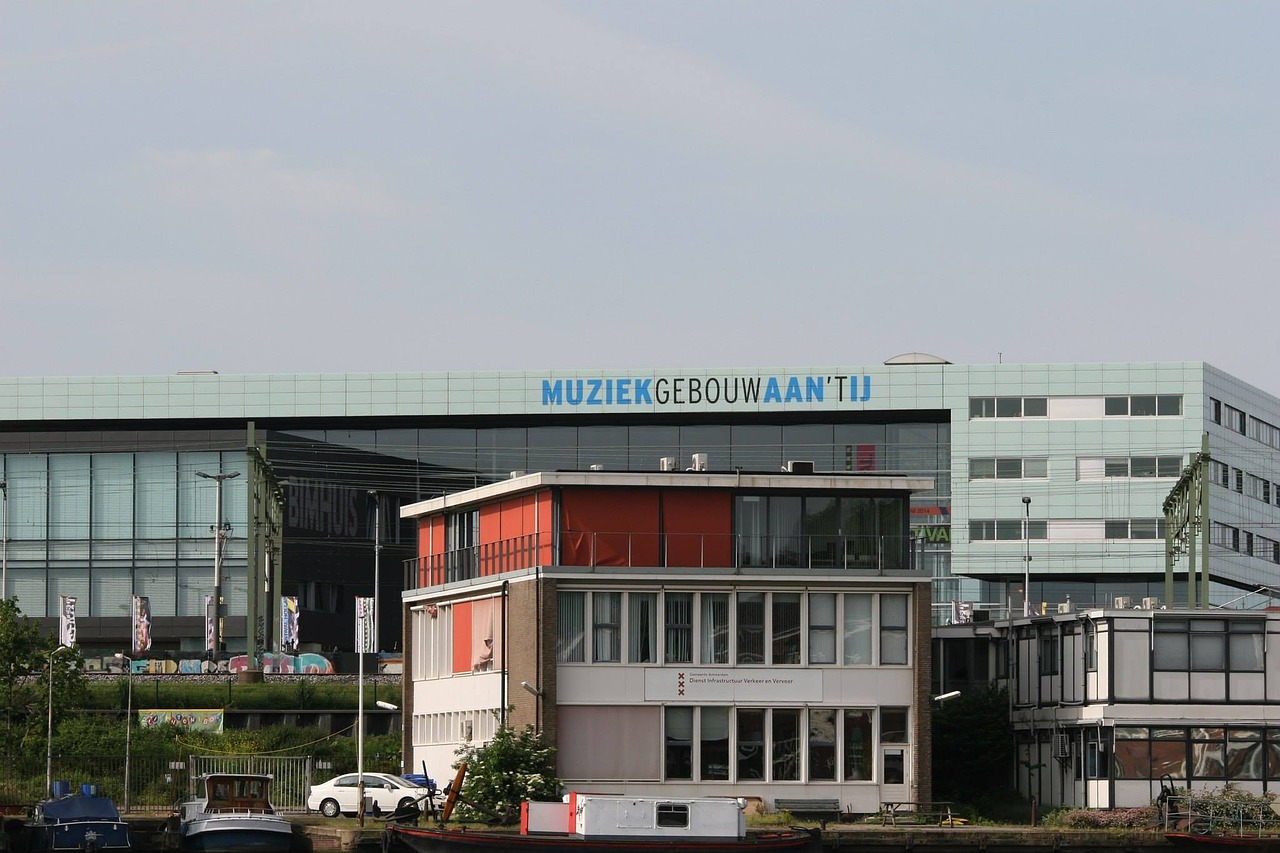 amsterdam music building muziekgebouw aan 't ij free photo