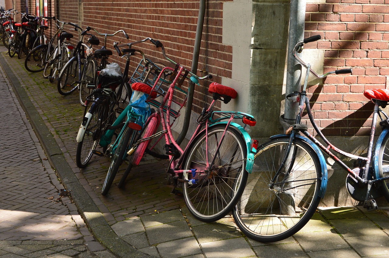 amsterdam bicycles netherlands free photo