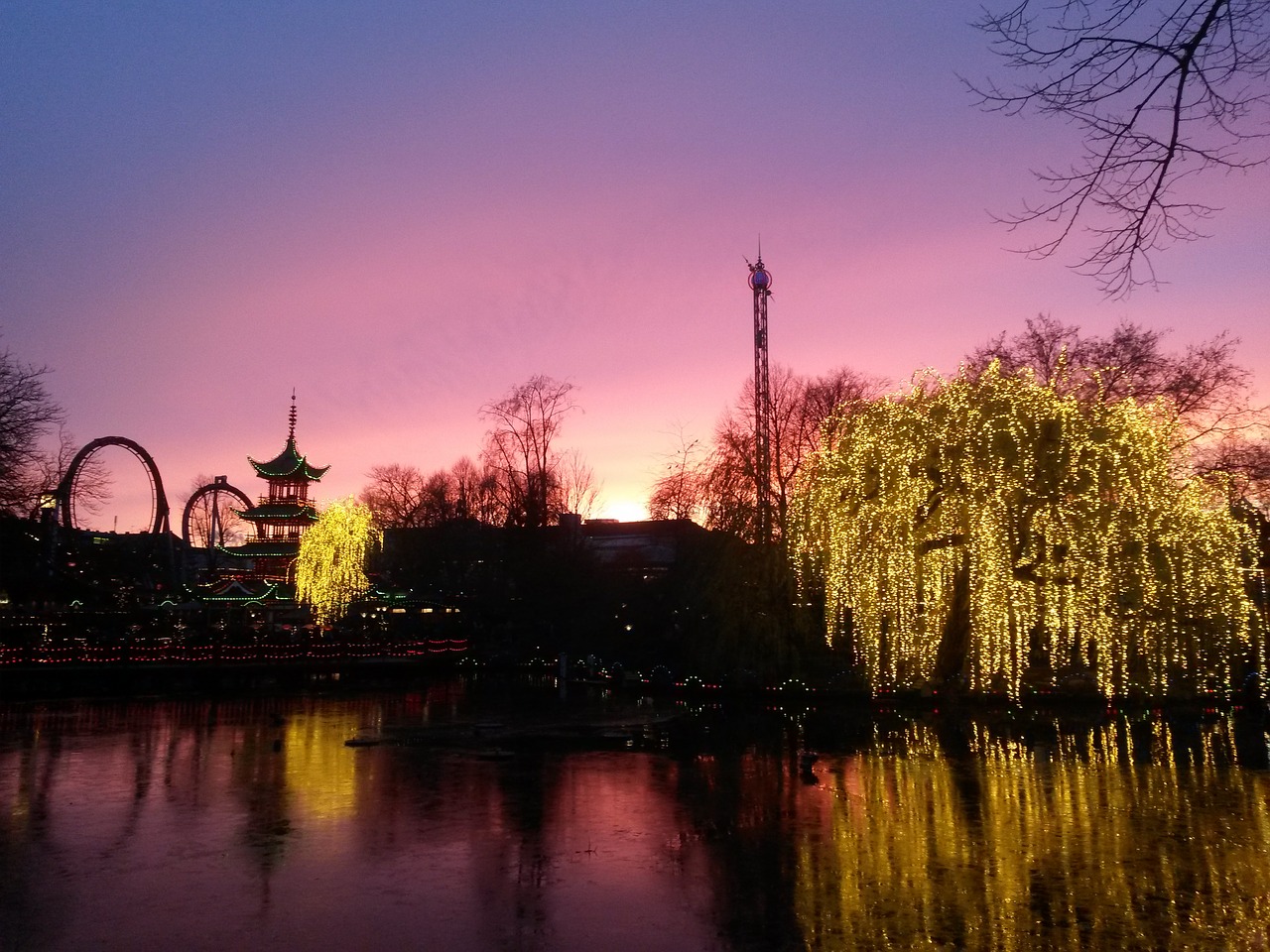 amusement lake denmark free photo