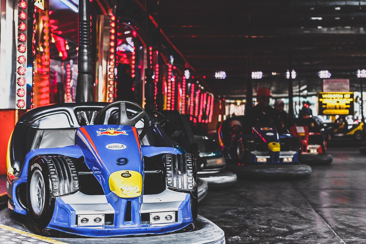 amusement park bumper cars dodgems free photo