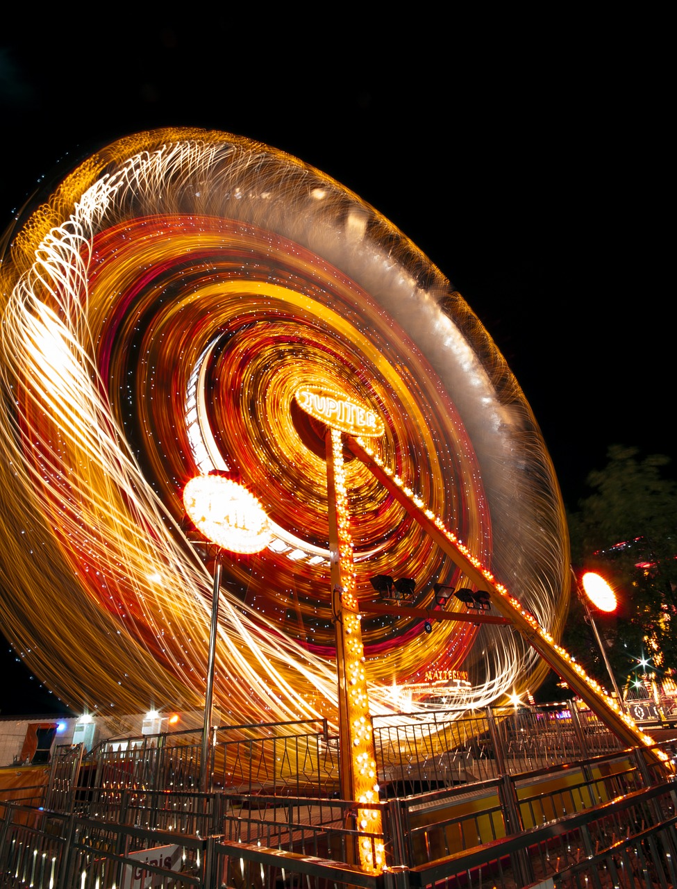 amusement park ferris wheel composition free photo