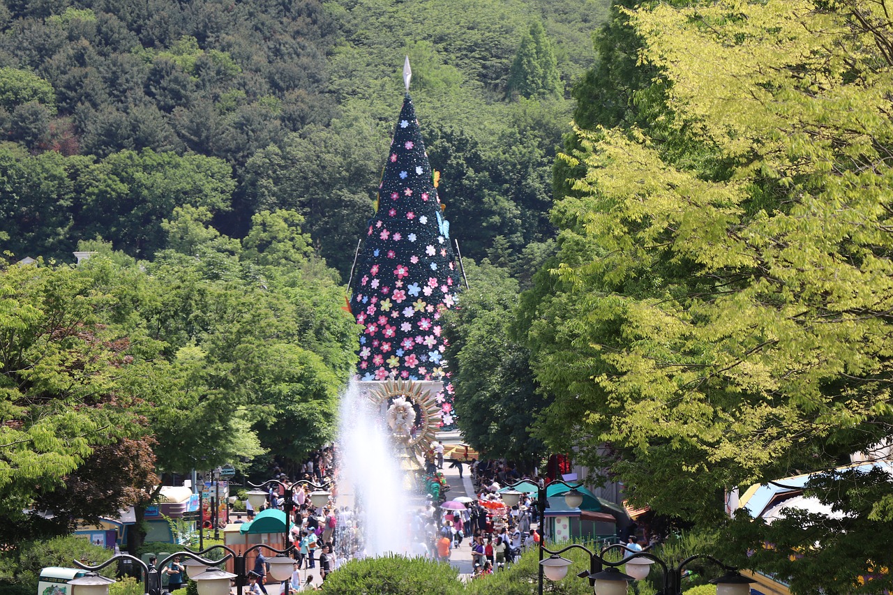 amusement park  south korea  everland free photo