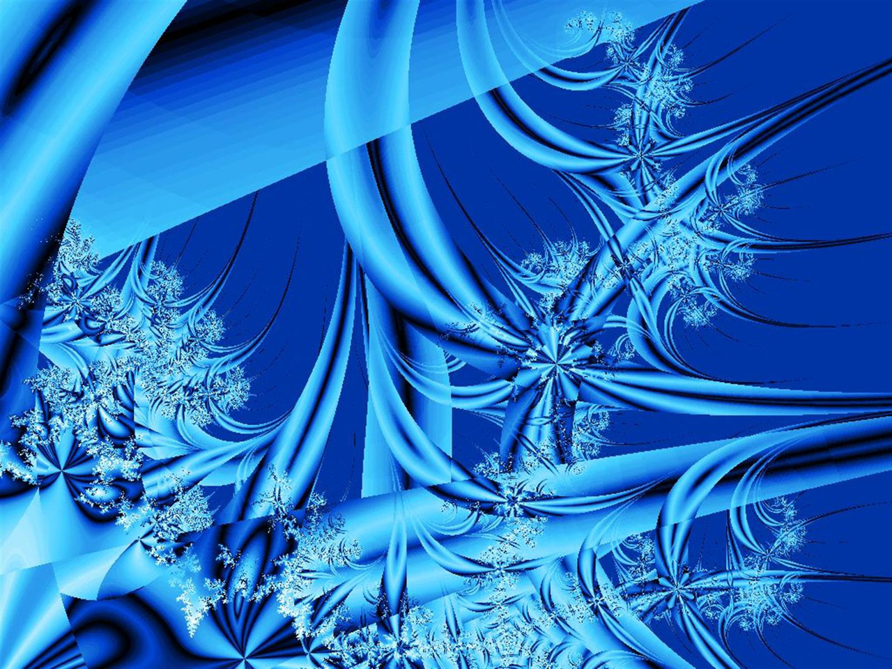 fractal blue an icy blue fractal free photo