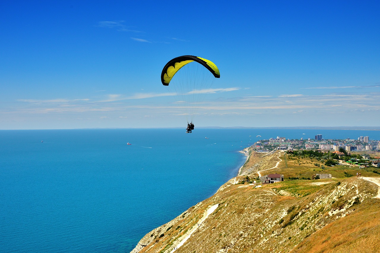 anapa sea parachute free photo