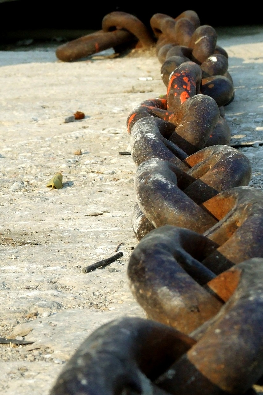 anchor chain harbor free photo