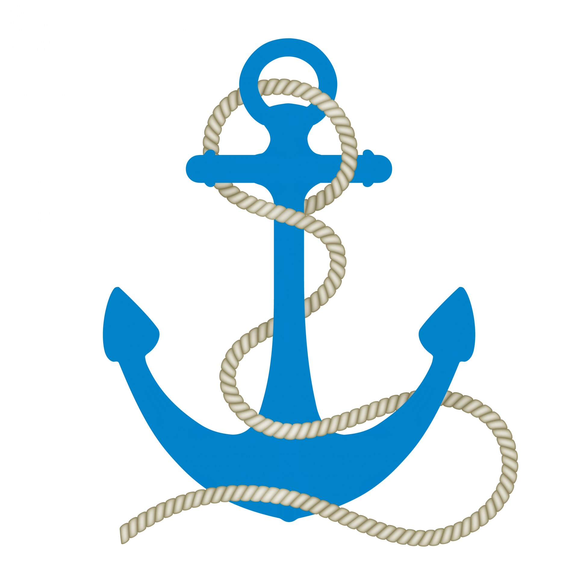 Download free photo of Anchor,rope,entwined,blue,nautical - from