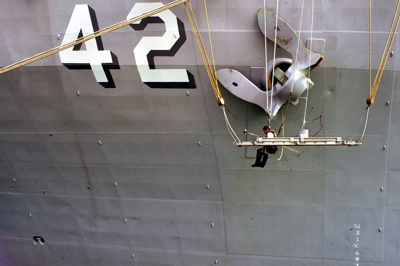 anchor maintenance naval ship free photo