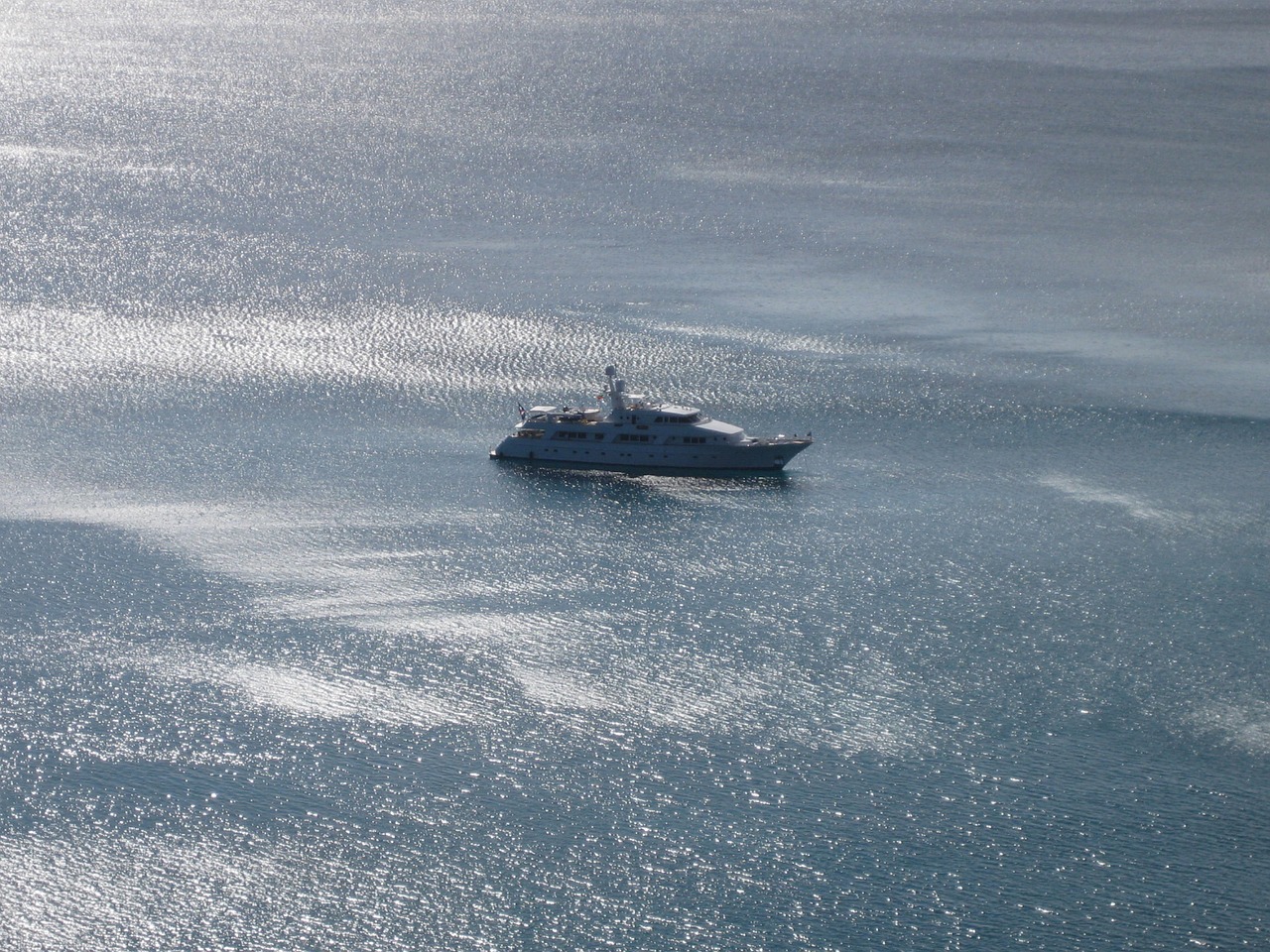 anchored ocean boat free photo