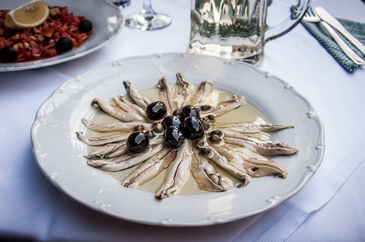 anchovies eat starter free photo