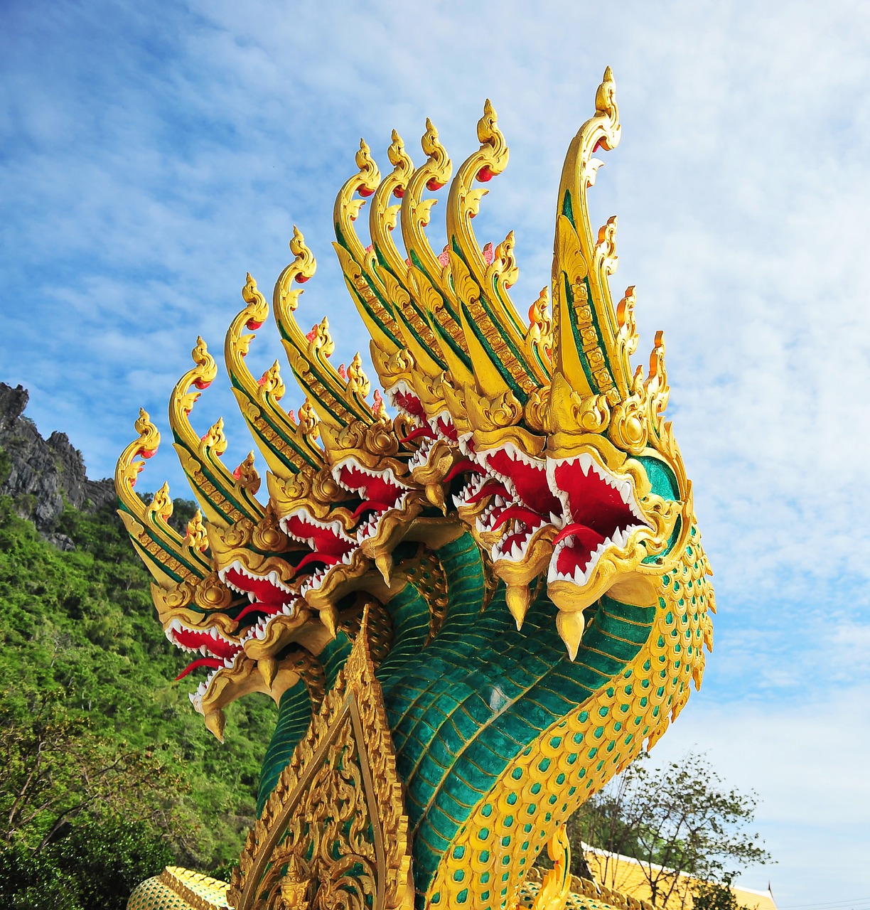 Dragon,ancient ancient animals,architecture,buddha,the creation of