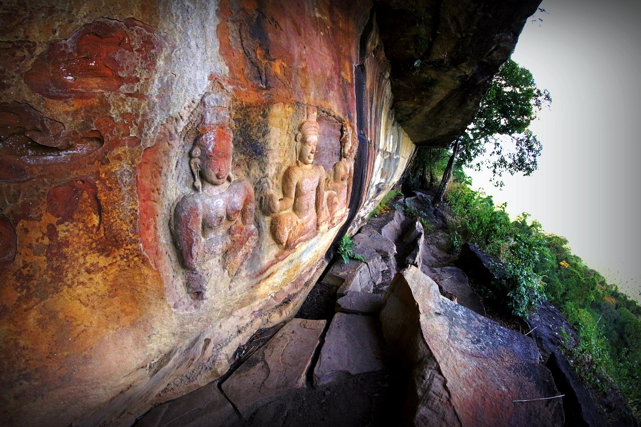 ancient angkor archaeology free photo