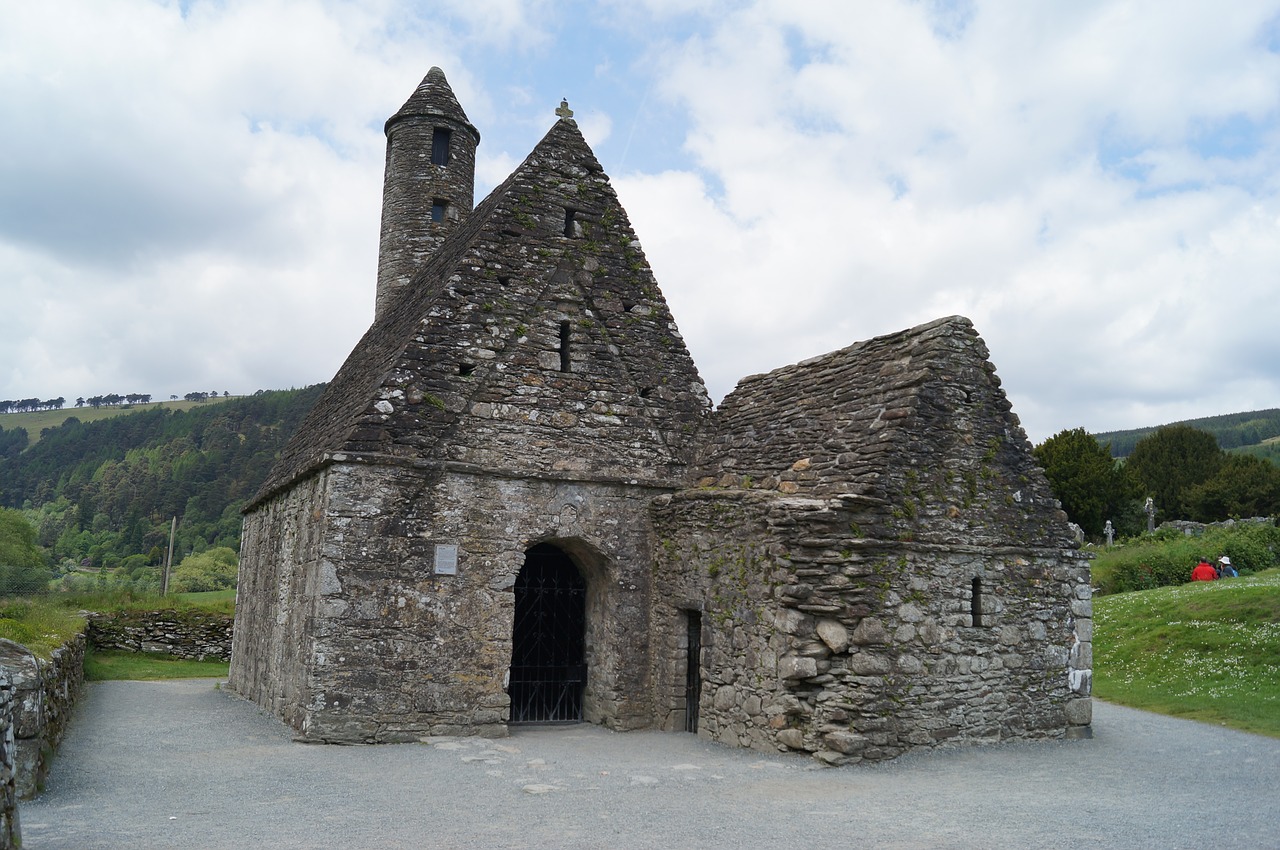 ancient church glenadlough free photo